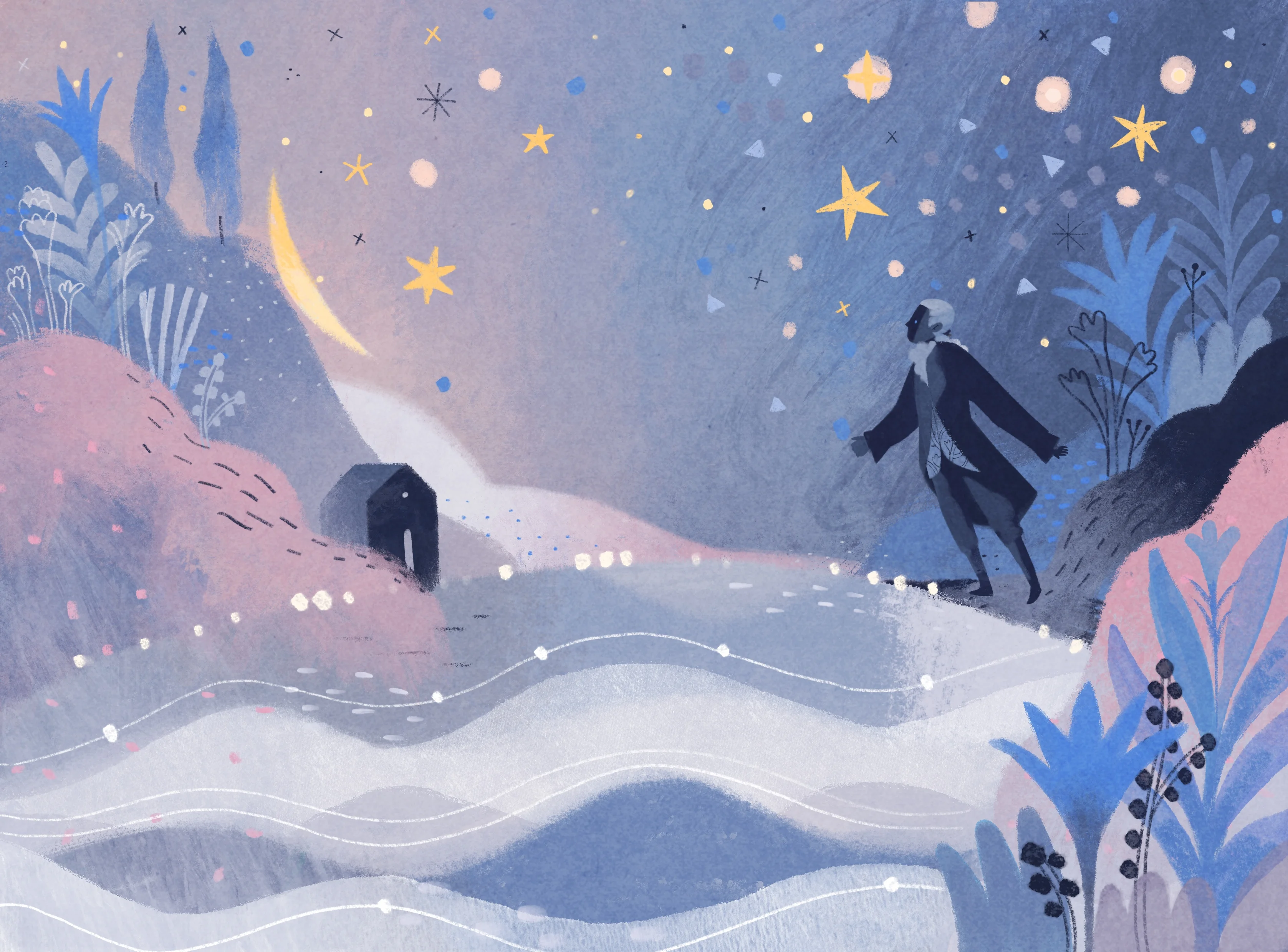 Solitary Walker - Illustration